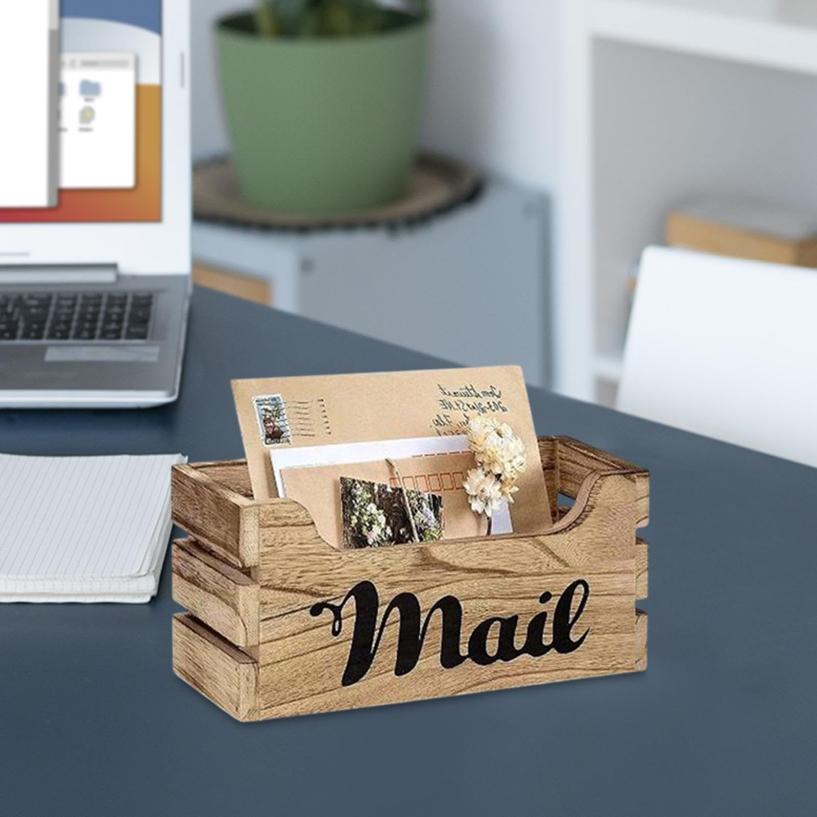 Gralara Organizador de de Madera, Porta Cartas, Regalo de Inauguración de La Casa, Versátil, Montado en La Pared
