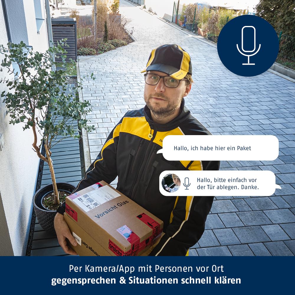 ABUS WLAN Licht Außen-Kamera (PPIC46520) – Smarte Überwachungskamera mit Außenleuchte, Personenerkennung, Tiererkennung, Autoerkennung, indiv. Push-Benachrichtigung, 2-Wege-Audio, Speicherkarte & App | All-in-One mit 1000 Lumen Außenleuchte, Gegensprechan
