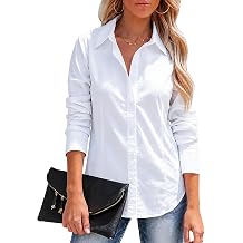 Womens Dress Shirts Long Sleeve Button Down Shirt Work Tops