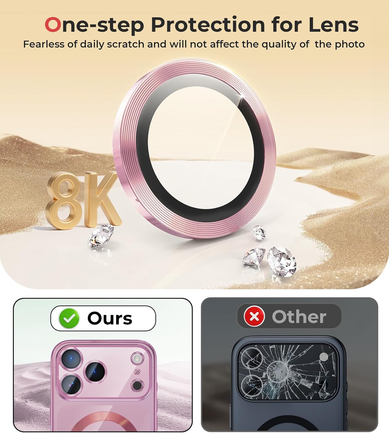 for iPhone 17 Pro Max Case with 1x Screen Protector, [Compatible with MagSafe] [Integrated Camera Protection], Non Yellowing Slim Cute Women Girly Magnetic Cover for iPhone 17 Pro Max, Pink