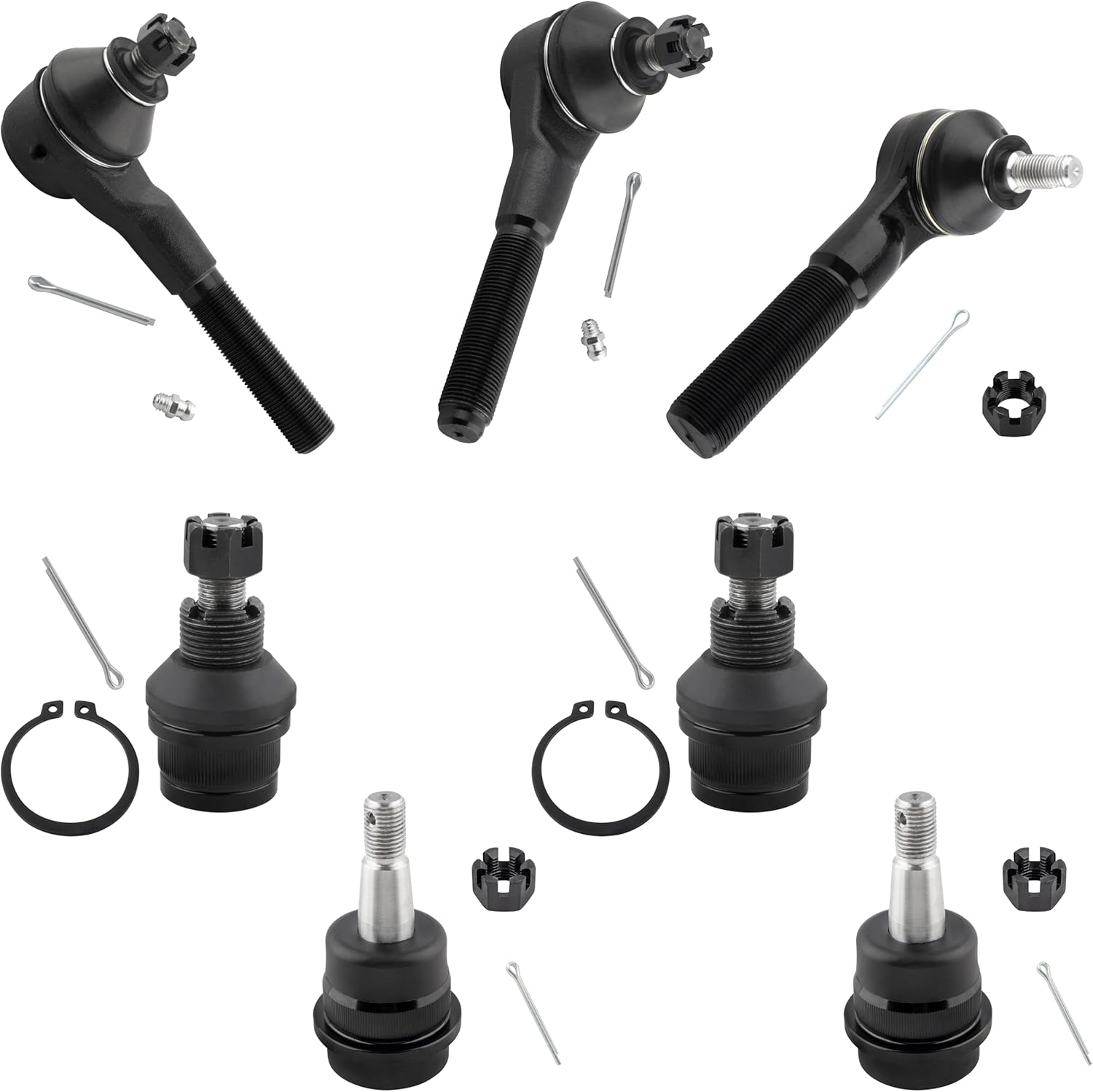 7Pcs ES3096L ES3095R ES3094L K3134 K3137 Front Suspension Set Ball Joints Inner Outer Tie Rod Ends Left Right Side for 1991-2001 Cherokee,1991-1992 Comanche,1993-1998 Grand Cherokee