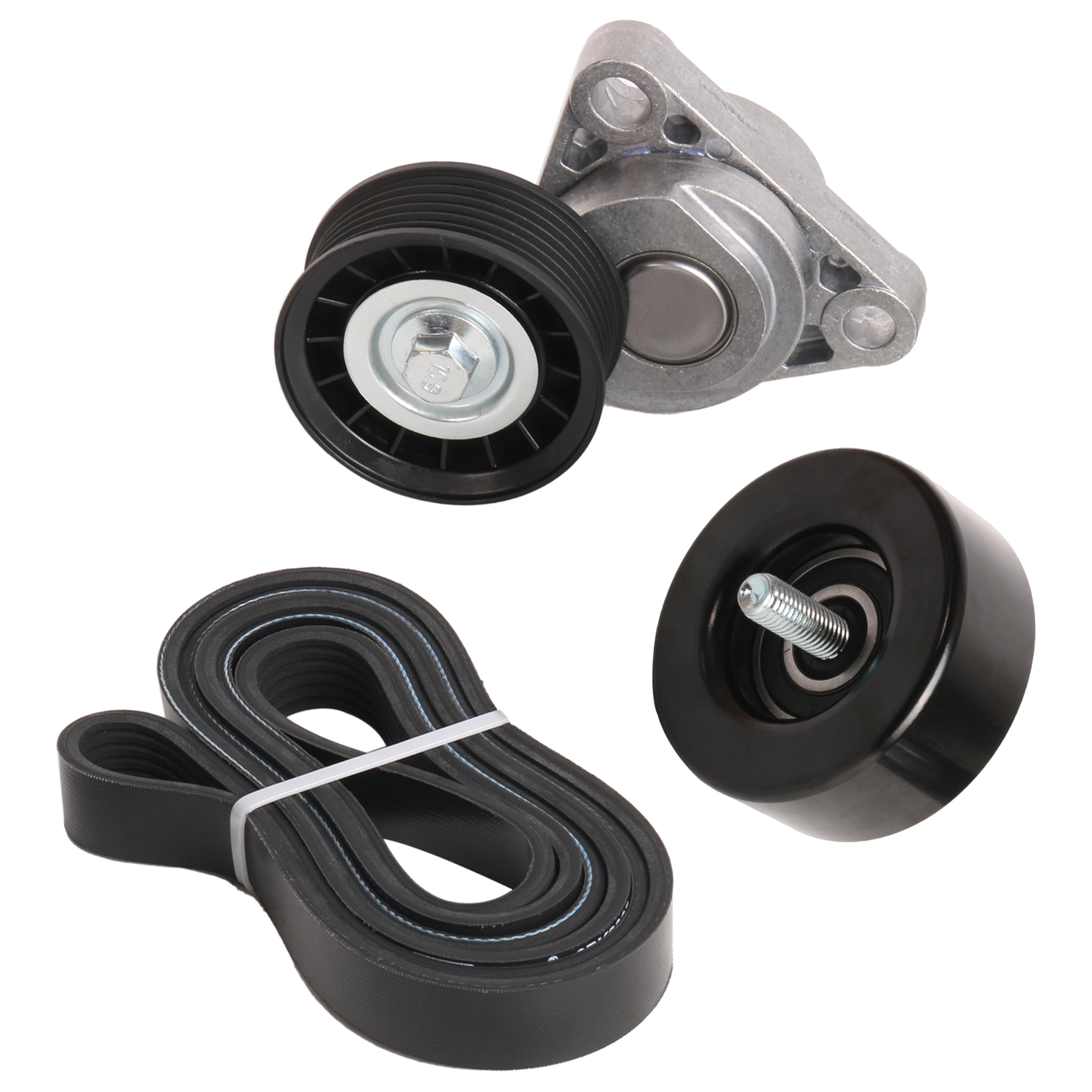 90K-38328D Drive Belt Tensioner Component Kit Fit for Chevrolet Corvette 2005-2013, Drive Belt Tensioner & Idler Pulley & Serpentine Belt Replacement for 38328 12569301