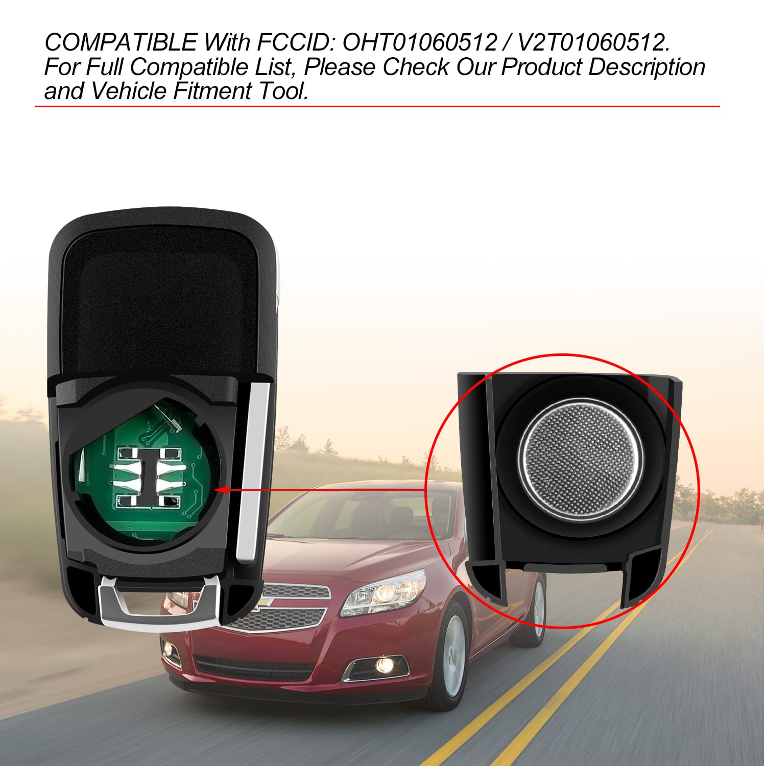 For Chevy Cruze Equinox Sonic Malibu Impala 2014-2016 5Button Car - Foto 2