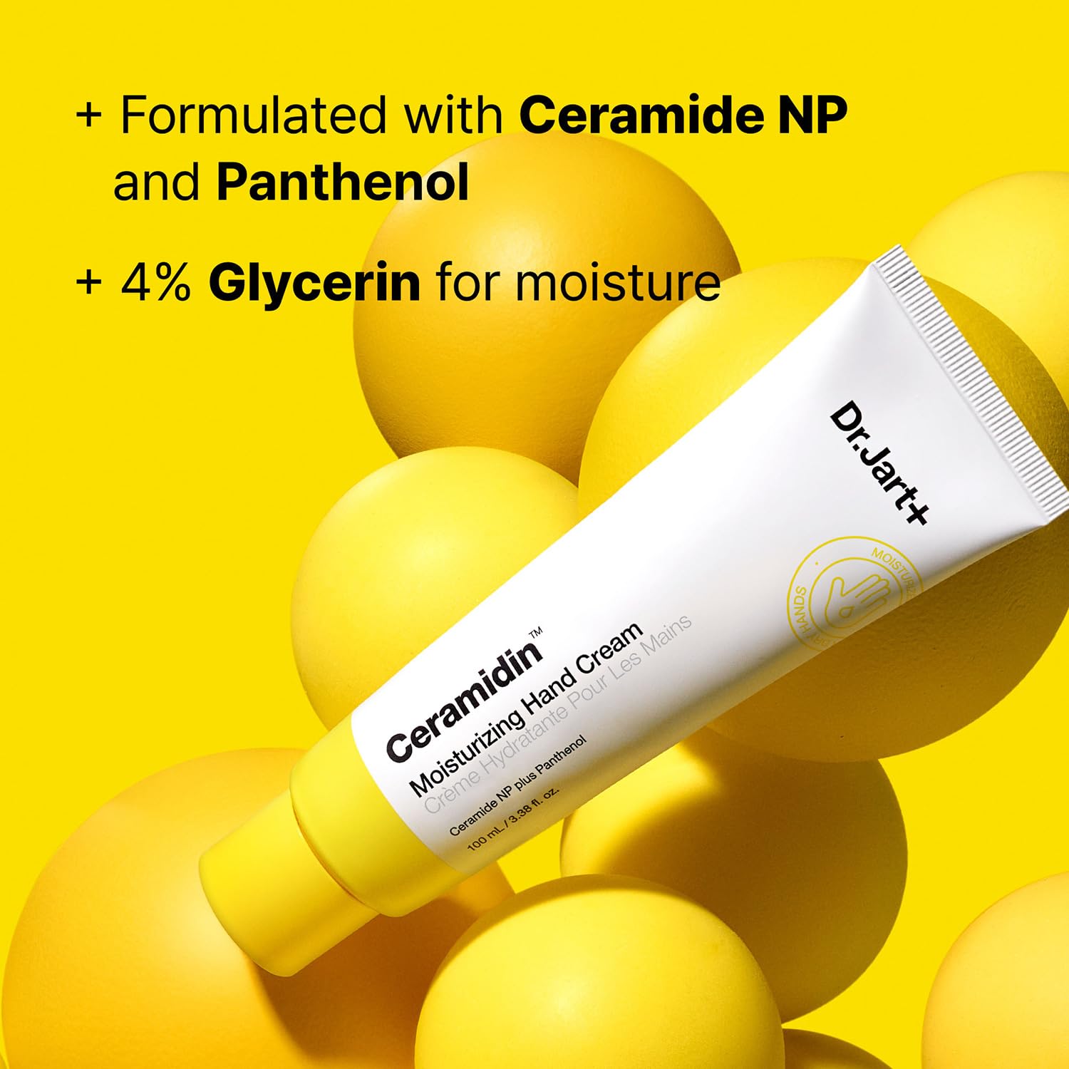 Dr.Jart+ Ceramidin Moisturizing Korean Hand Cream For Dry Hands with Ceramides and Panthenol | Korean Skin Care, 3.38 Fl Oz - Image 3