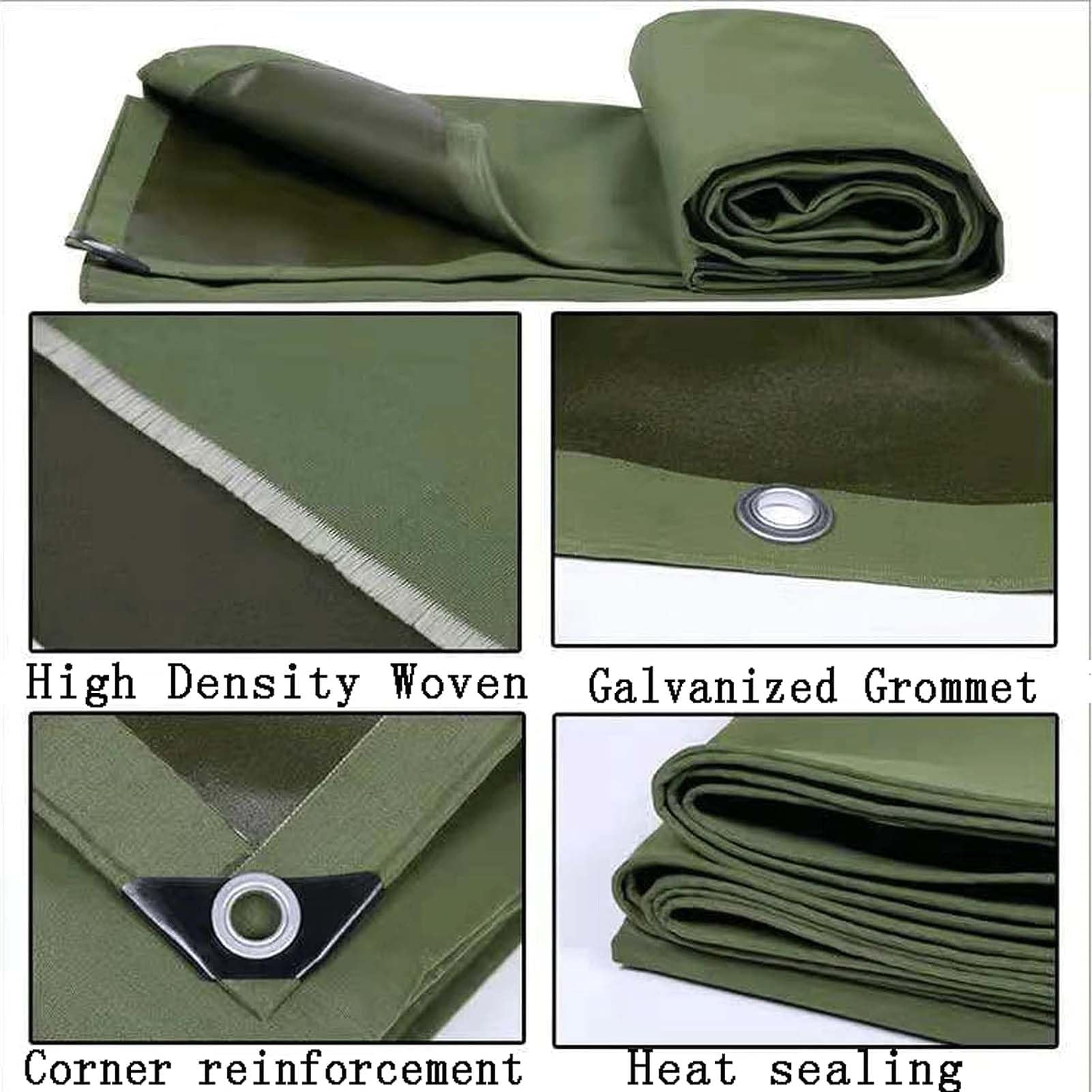Amazon.com: Amunpitic Tarp Canvas 3.3x3.3 ft, Tarps Canvas