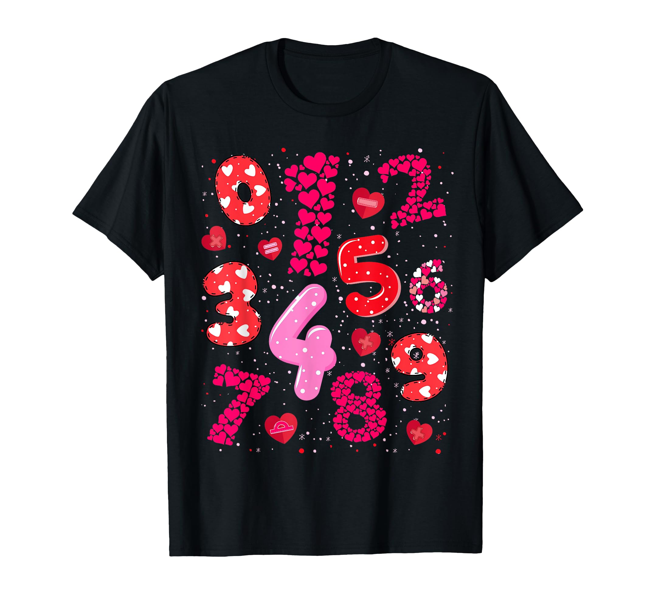 Number Maths Day Costume Outfit Idea For Kids Maths Number T-Shirt, Black