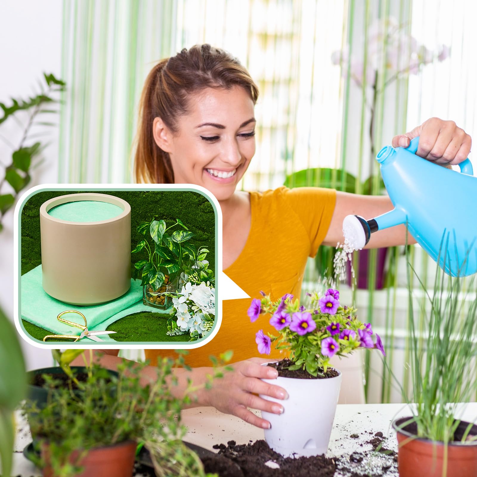 Amazon.com : SmoothNovelty 4 Pcs Flower Pot Filler Insert 47.24 x 11.81''  Lightweight Planter Drainage Material Green Plant Pot Filler for Indoor  Outdoor Gardening Plants Container : Patio, Lawn & Garden