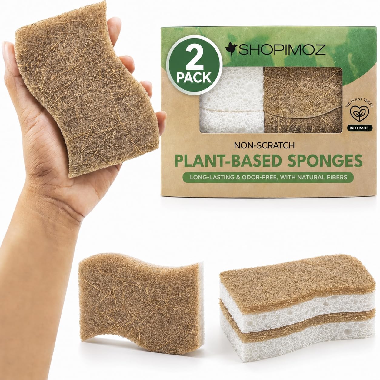 Natural Coconut Scrub & Coir Kitchen Scrubber Pads | Eco-Friendly, Biodegradable Dishwashing Scrubbers | Safe for Non-Stick Utensils (Set of 5)-image-14