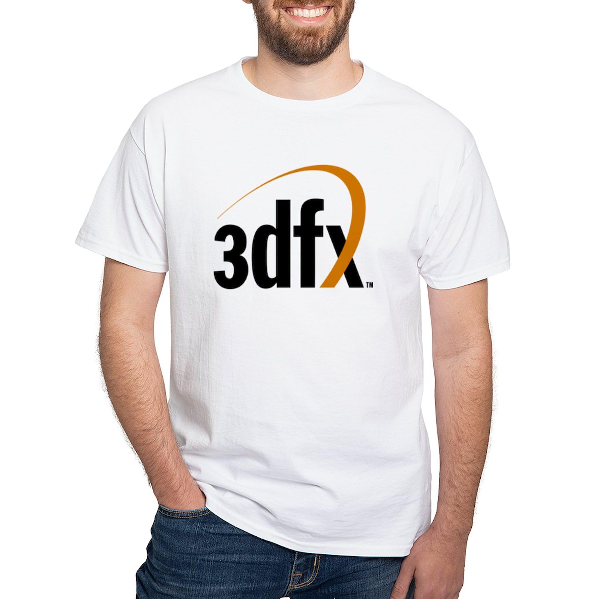 CafePress 3Dfx Pos1595 T Shirt Men's 100% Cotton, Classic Graphic White T-Shirt