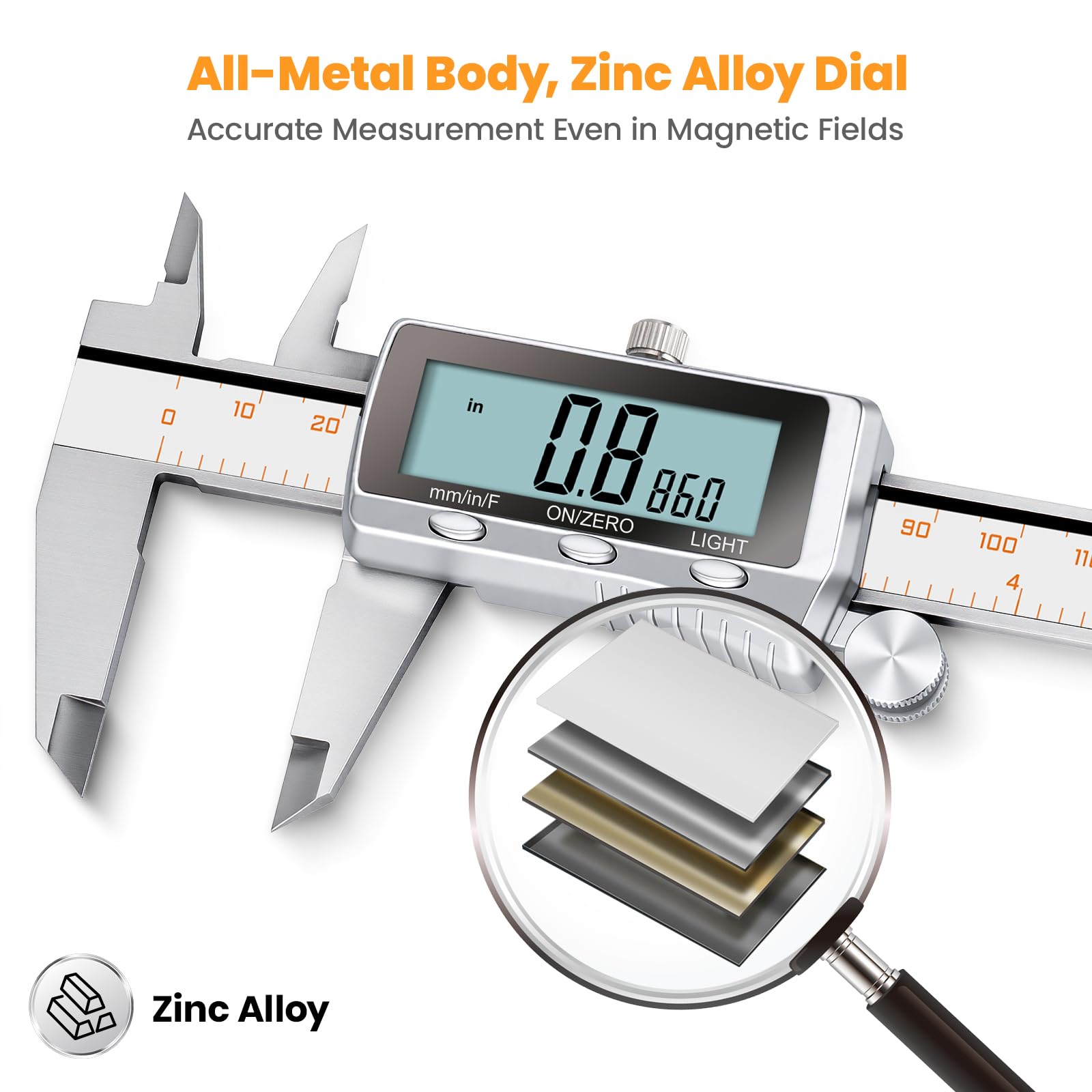 HARDELL Digital Caliper - 8 Inch Rechargeable -2