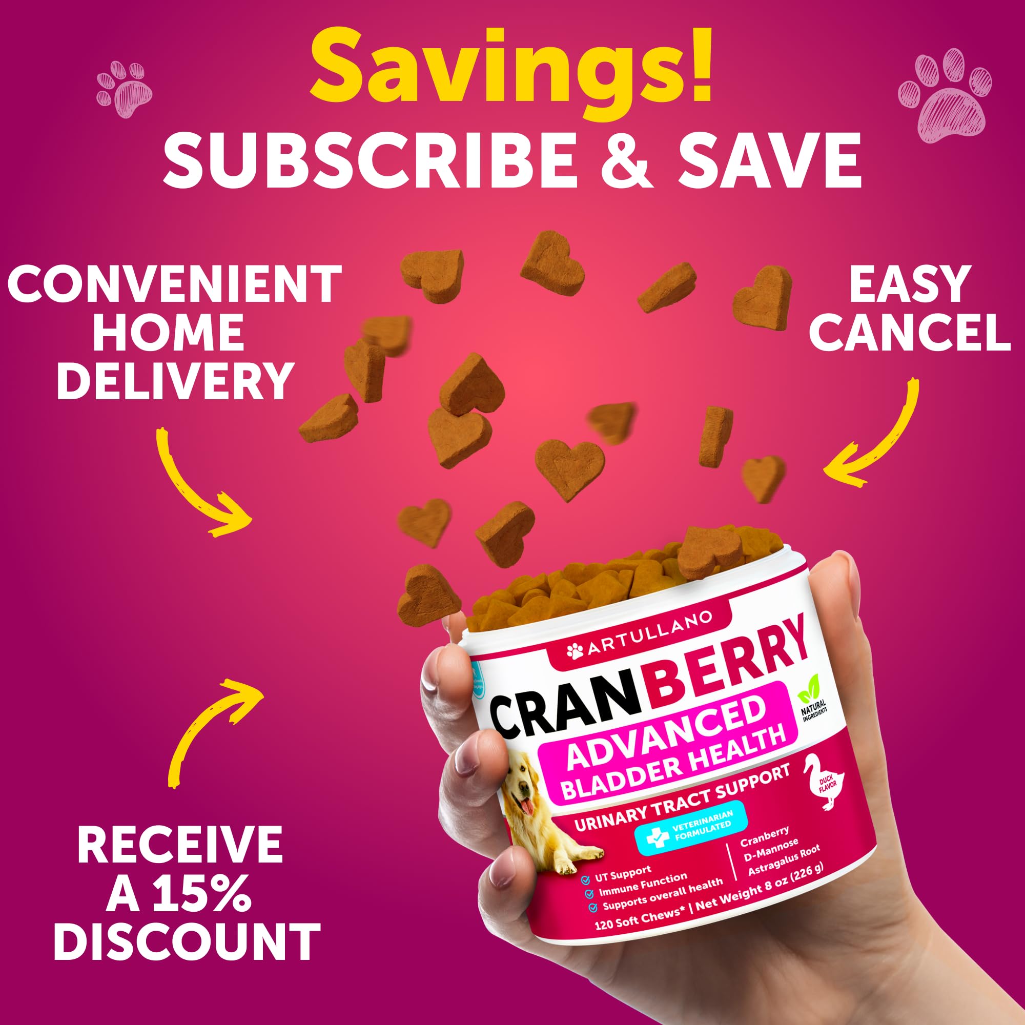 Cranberry Chews for Dogs - Dog Cranberry Supplement for Urinary Health — Amazon image 7