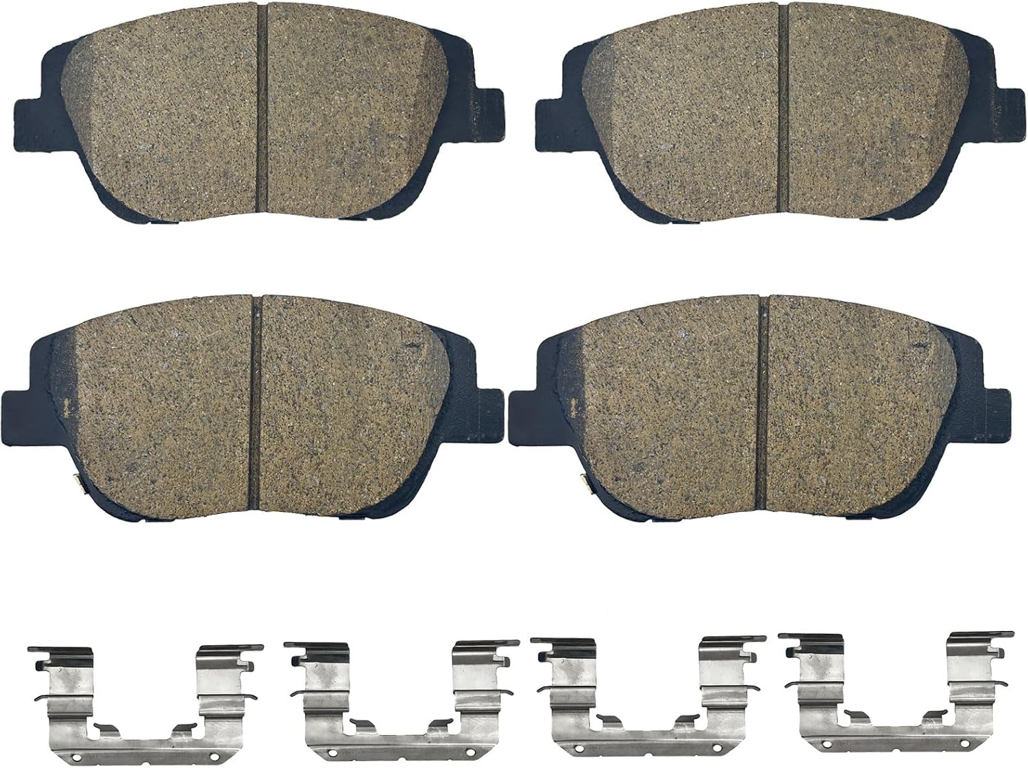 D1444-8595 Front Ceramic Brake Pads For Hyundai Sonata 2011 2012 2013 2014 2015 2015, For Kia Optima 2011-2016, Replacement with Hardware