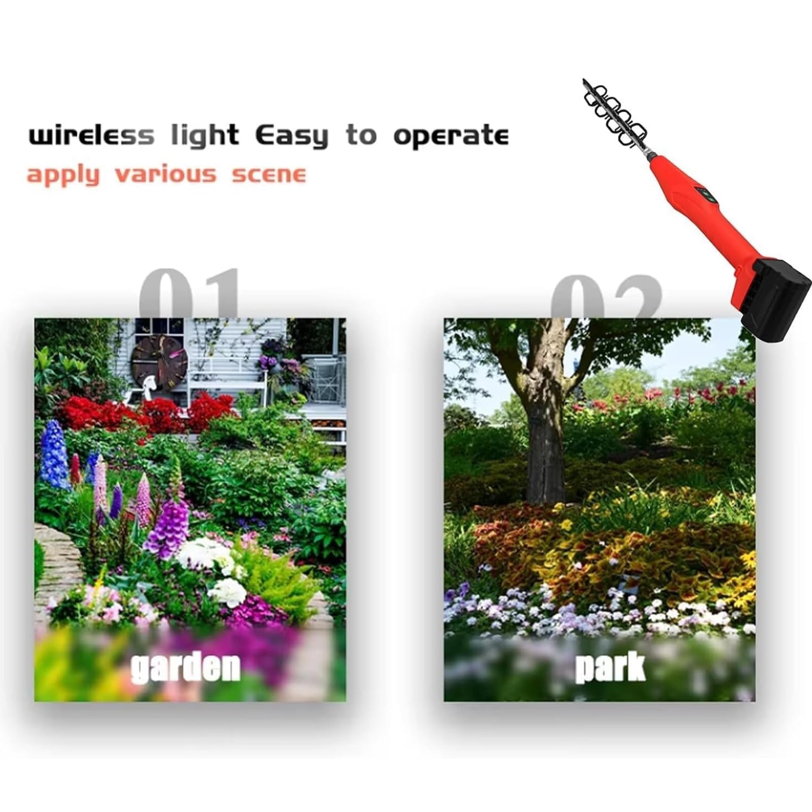 Diluente elettrico senza fili con velocità regolabili e design reversibile per potatura di alberi da frutto
