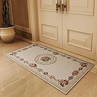 Vista 21 de Ukeler - Alfombra rústica con diseño floral para sala, dormitorio, comedor, Rústico, Rosa (Country Rose)