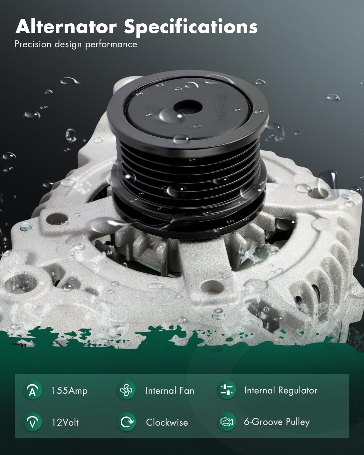 SCITOO New Alternator Fits for Lexus for NX200t 2.0L 2015-17,for Lexus for IS300 2.0L 2021-2023,for Lexus for NX300 2.0L 2018-21,for Lexus for RC300 2.0L 2022-23 High-output 12V 155Amp CW 11944