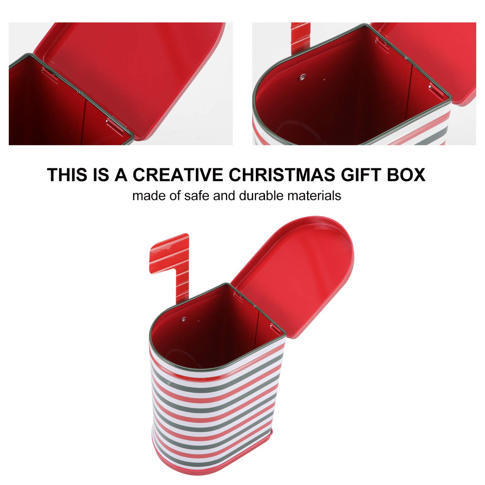 DOITOOL Cassetta Lettere Babbo Natale ： Cassetta Postale Natalizia Mailbox Scatola Regalo in Bianca 6 14x4 4x3 7 Pollici Contenitore Multiuso per Casa Ufficio Decorazione E Conservazione
