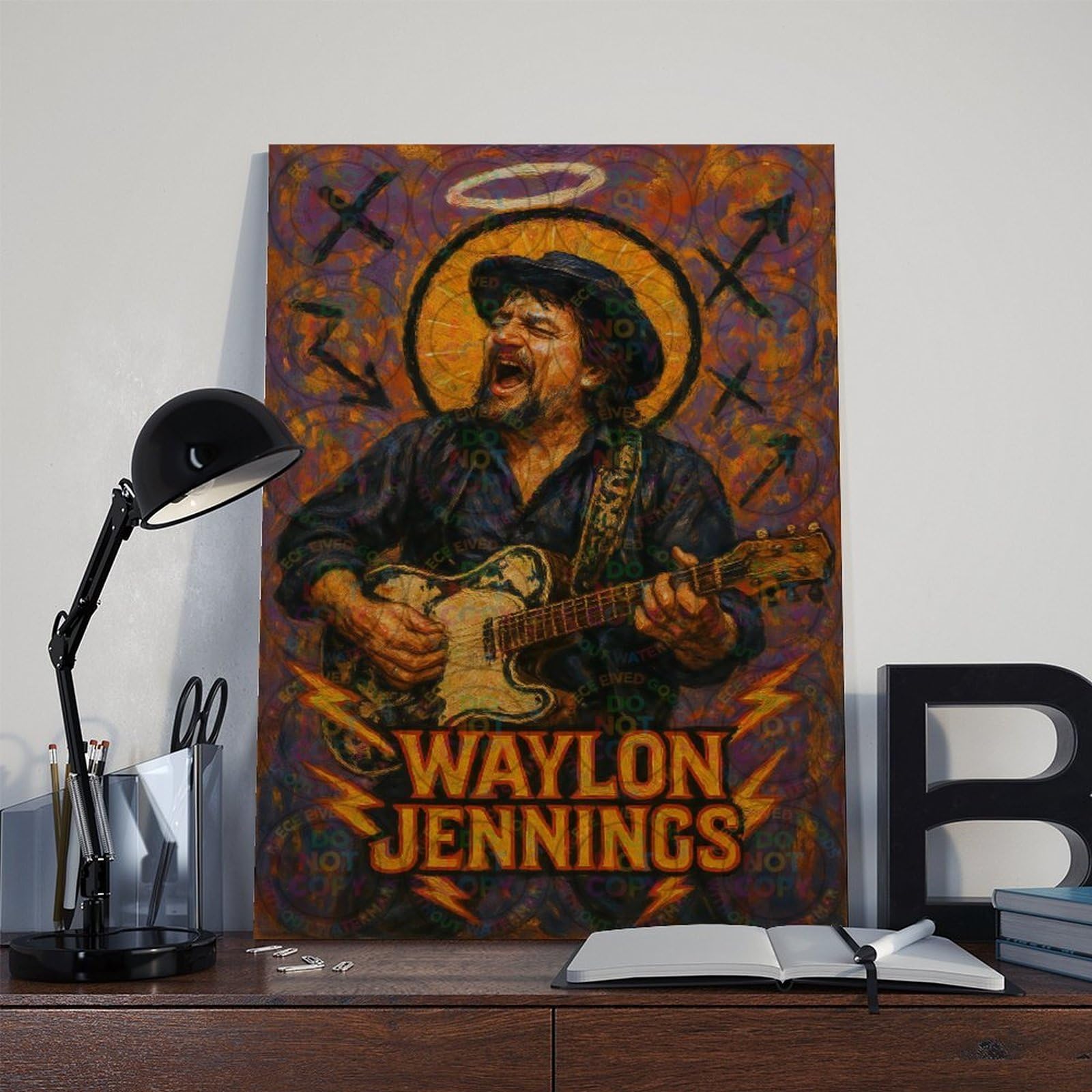 ZYGNBHL Poster su tela della serie "Heaven Needs Country Music", poster da parete per camera da letto, ufficio, cucina, regalo, senza cornice, 61 x 91,4 cm