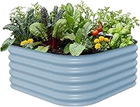 Vista 11 de Vego garden Kit de Cama de Jardín Elevada, 17" de Alto, Kit de Camas de Jardín Elevadas Modulares de Metal 4 en 1, Jardinera de Metal para Verduras