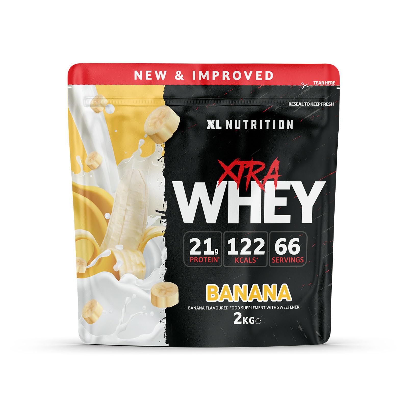 Whey Protein Powder | High Protein, Low Carbohydrates | 67 Servings, 2kg | Suitable for Vegetarians | Ideal for Muscle Building, Recovery Support (Banana Flavour)