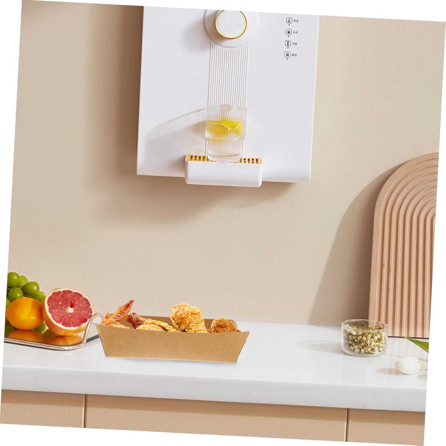 Garneck 100pcs Kraft Paper Oil Ship Box Baked Goods Packaging Food Storage Container Takeout Box