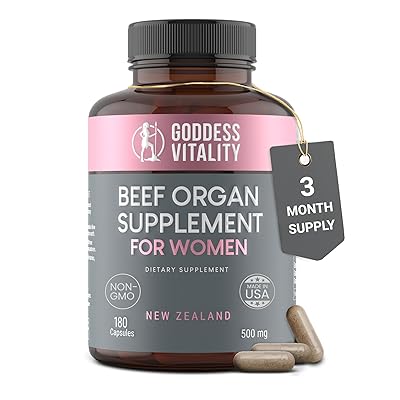 Beef Organ Supplement for Women | Ovary, Uterus & Reproductive Nourishment + Liver, Kidney & Heart for Cycle Harmony, Mood Ease & Feminine Energy | 90 Day Supply