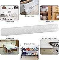 Vista 8 de Revestimiento para refrigerador, revestimientos impermeables para estantes y cajones para gabinete de cocina, tapete para baño debajo del fregadero