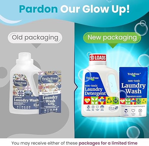 Miniatura 2 de Truly Free Detergente natural para ropa sensible  Respetuoso con el medio ambiente, a base de plantas, seguro para ropa de bebé  Polvo limpio y