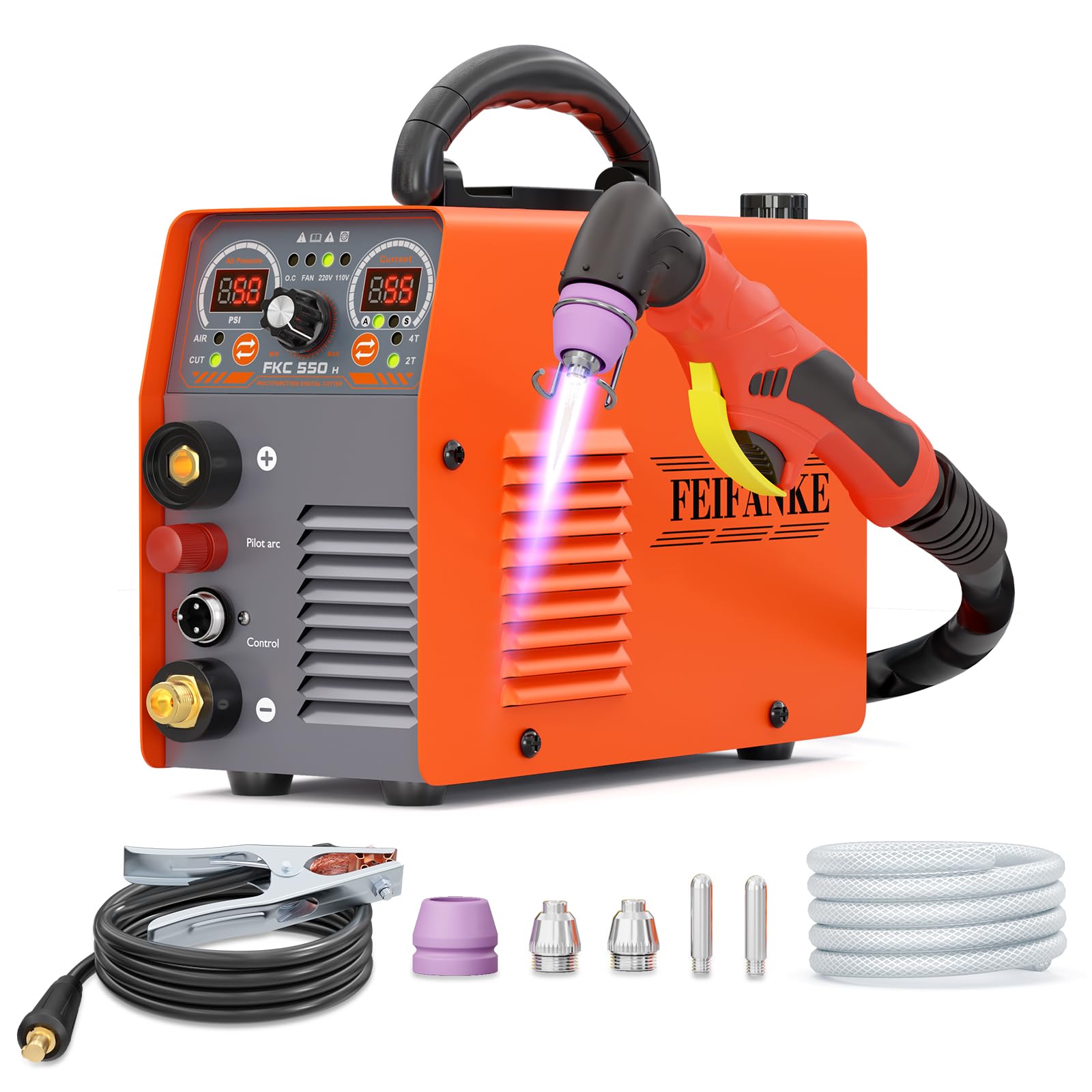 FEIFANKE 55 amperios cortador de plasma arco piloto sin contacto alta frecuencia flujo de aire IGBT 2T/4T antorcha de corte para cortar acero inoxidable aluminio y cobre