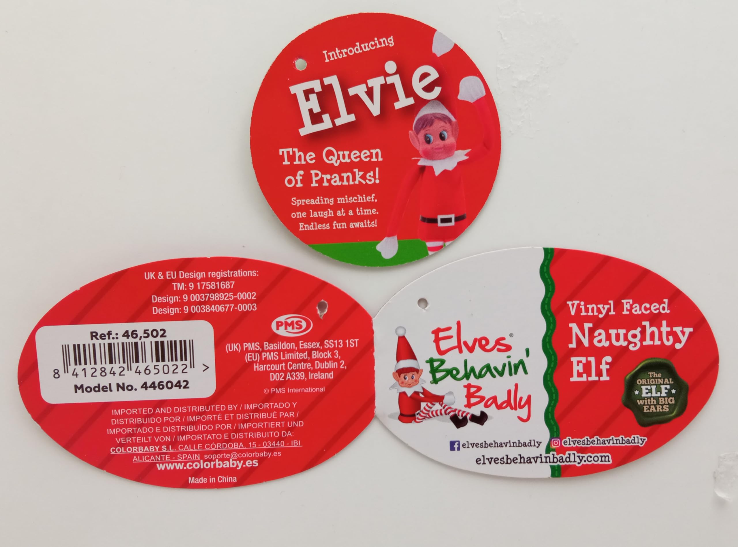 ColorBaby Elves Behavin' Badly, zestaw 2 niegrzecznych elfów, chłopca i dziewczyny, 30 cm, tradycja świąteczna, elastyczne ramiona i nogi, ręce z rzepem, lalki na Boże Narodzenie, gra dla dzieci