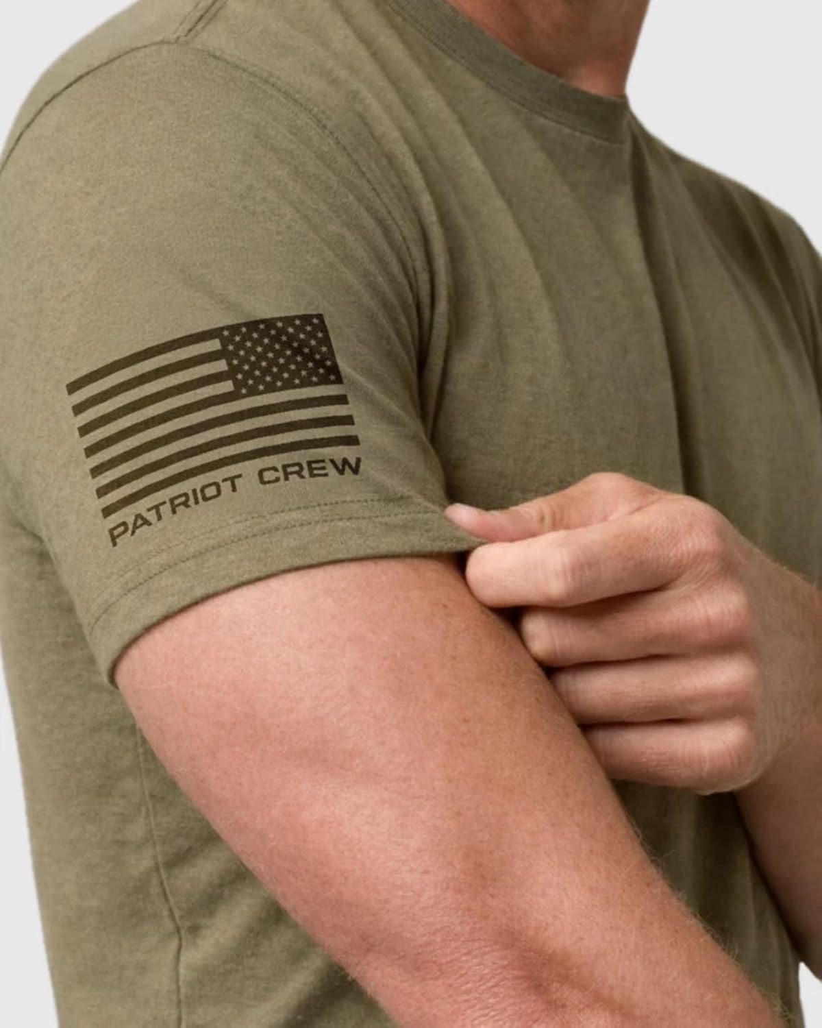 Patriot Crew Men’s Spring Flag T-Shirt 6 Pack, Fitted Athletic Cut Short Sleeve Tees with American Flag Sleeve