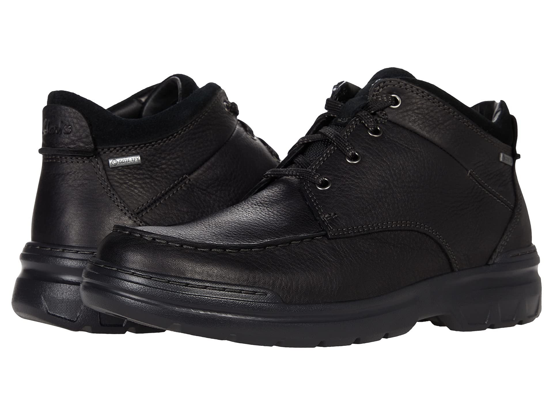 Clarks Rockie 2 Hi Mens Boots Black Leather 12 EE - Wide