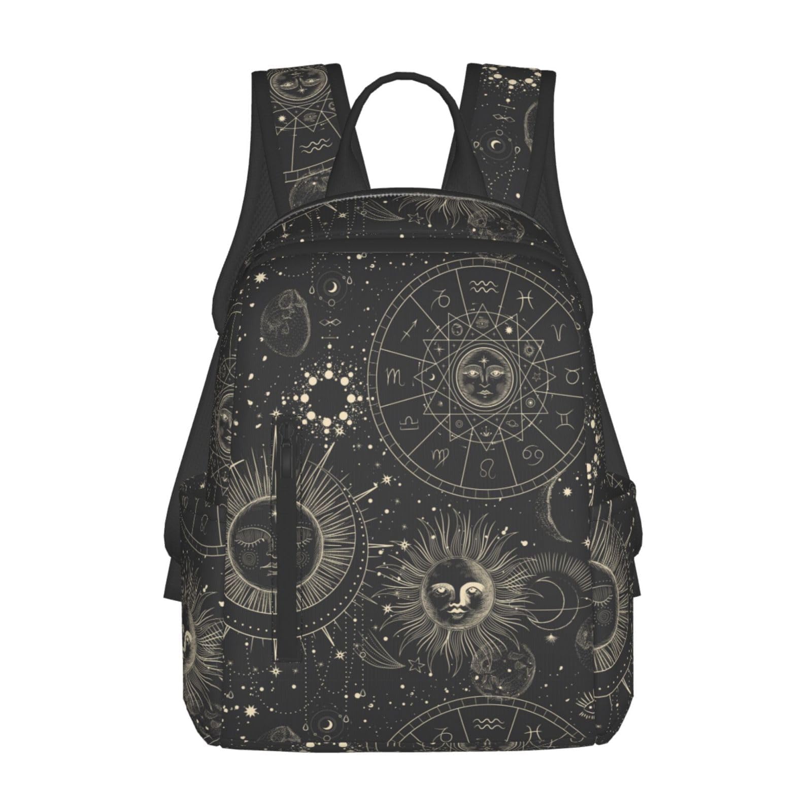 bassyil Twelve Constellations Mystical And Astrology Elements Backpack Bookbag Laptop Backpacks Multipurpose Daypack For Men Women Picnic Travel