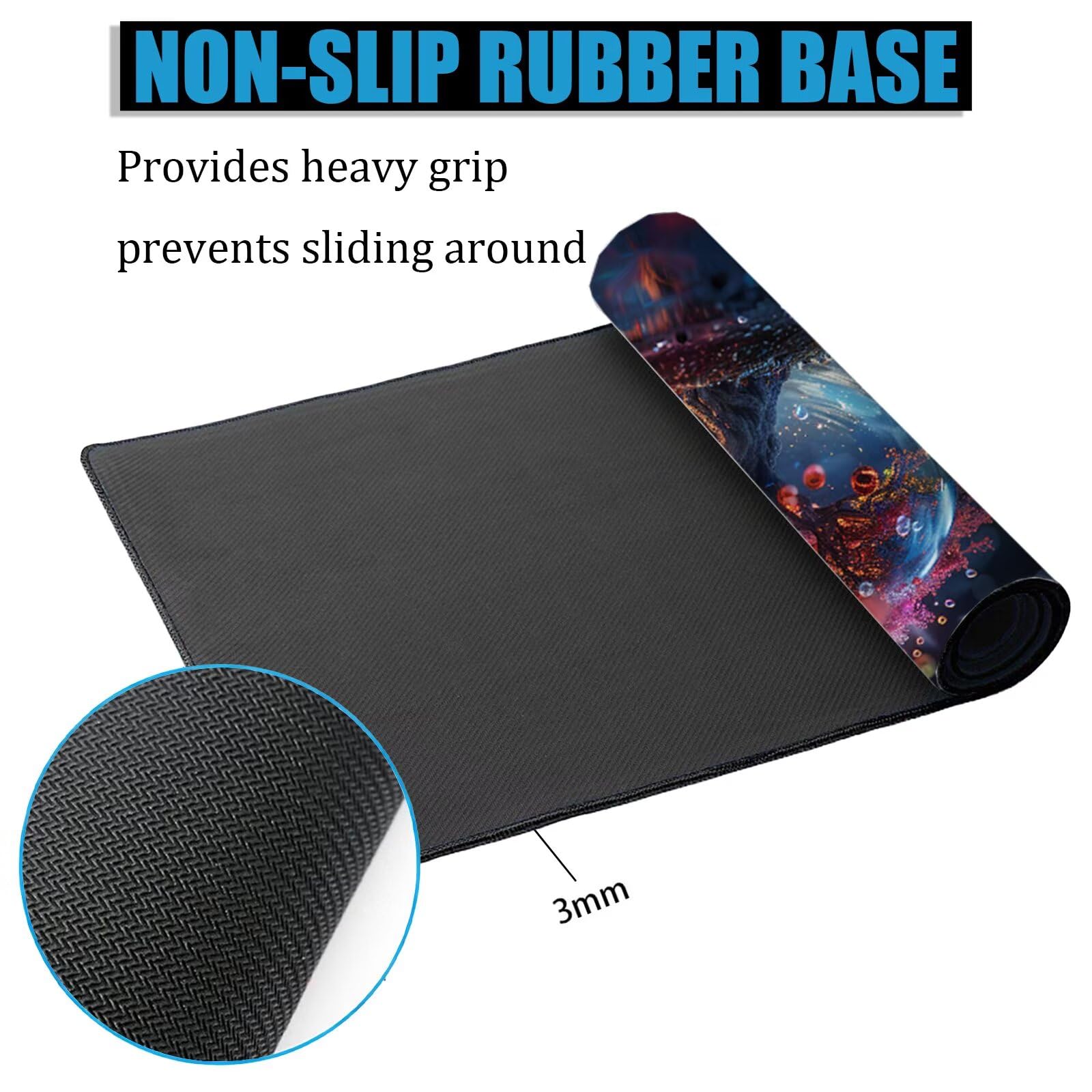 XXL Tappetino Mouse 1500x800 mm Gaming Sfera Di Cristallo Sottomano Scrivania Ufficio, Albero Mousepad Antiscivolo con Base Stabile, Tappeto per Mouse e Tastiera, Accessori Scrivania Gaming H0-1041