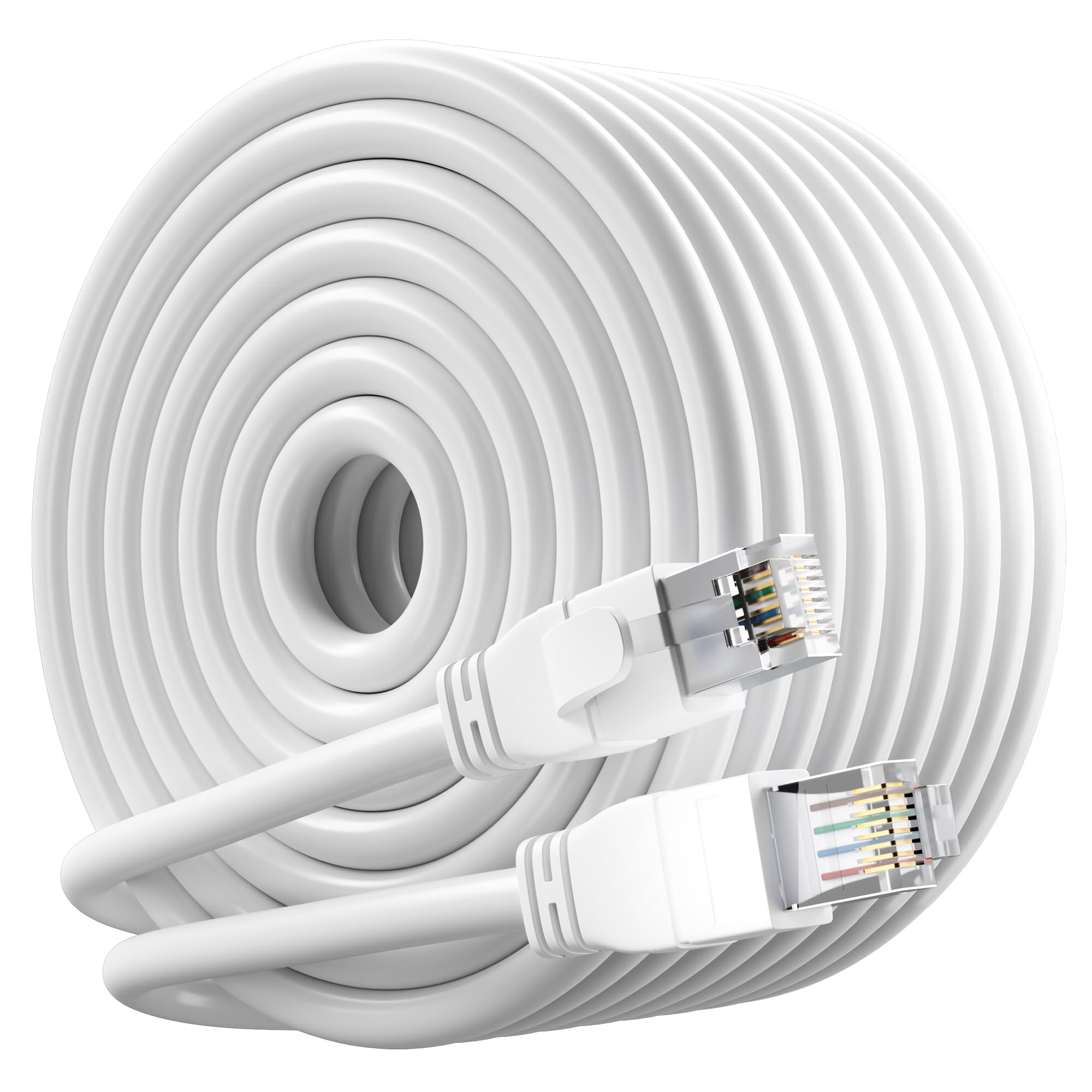 FTP Geschirmtes Cat 6 Ethernet-Kabel für den Außenbereich, 10 Gbit/s, 550 MHz, 23 AWG, OFC, reines Kupfer, direkte Erdung, wasserdicht, UV-beständig, für Innen- und Außenbereich, RJ45