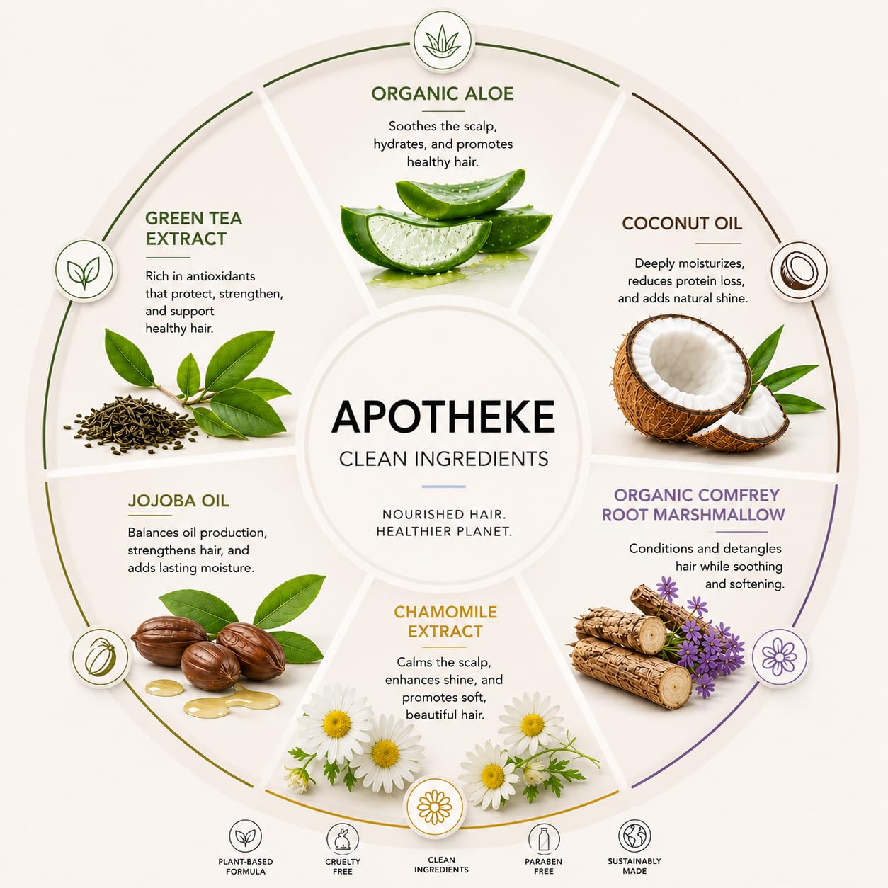 Apotheke Canvas Plant-Based Shampoo & Conditioner Set, 16.2 fl oz Each