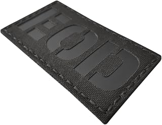 Blackout IR Infrared EOD Explosive Ordnance Disposal Bomb Squad All Black 3.5x2 Tactical Hook Patch