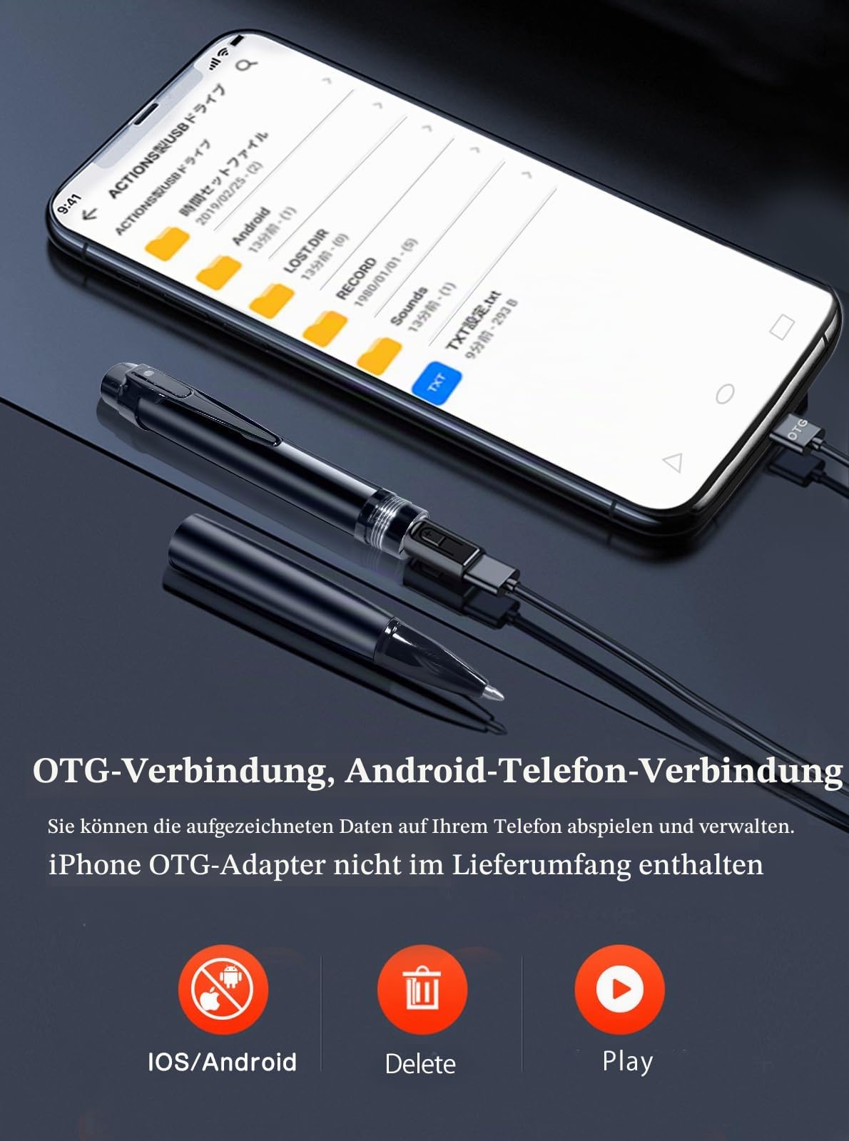 QZT Camera Pen 32GB HD 1080P Audio Camera and Video Recorder with Photo Recording for Home, Indoor, Business Meeting