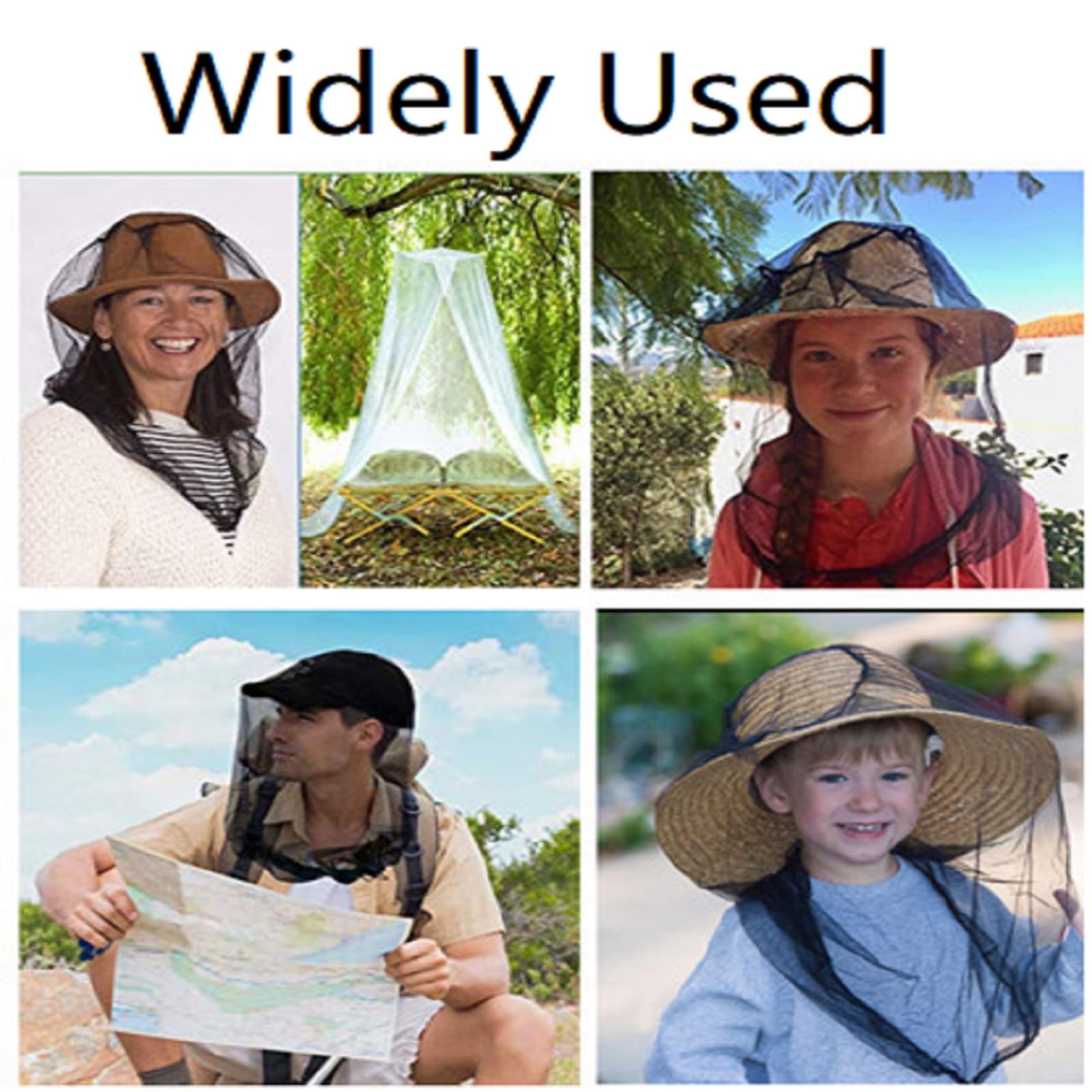 Mosquitera de Cabeza,Cubierta Protección de Malla,Mosquiteras para la Cabeza,Anti Mosquito Hat,para Pescar, Caminar, Acampar, Viajar, Andar en Bicicleta, Cazar y Otras Actividades Al Aire Libre