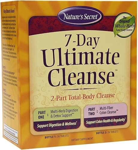 Miniatura 2 de Nature's Secret 7 Day Ultimate Cleanse - 2 partes de limpieza corporal total promueve la digestión y eliminación saludables con mezcla de