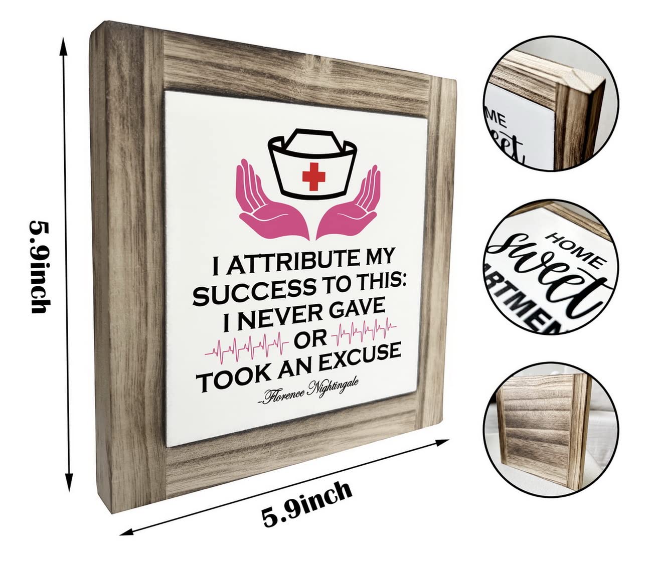 Snapklik.com : Florence Nightingale Inspirational Quote Wood Plaque ...