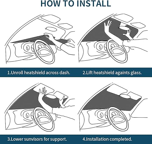 Miniatura 5 de Gifta - Parasol para parabrisas de automóvil con diseño de calavera para Halloween, para proteger del parabrisas de la ventana delantera, bloquea