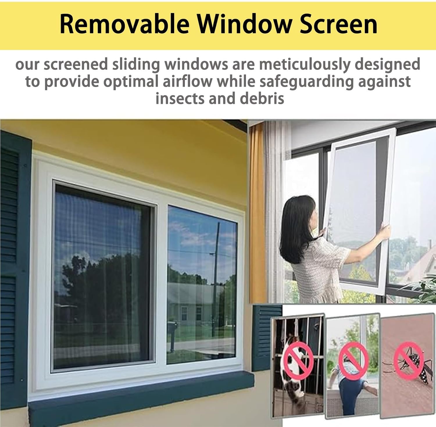 Horizontal Sliding Window,Shed Window with Screen, Small Aluminum Locked Replacement Windows Flush Mount with Tempered Glass for Shed Chicken Coop Playhouse(Black,73x30cm/29x12in)