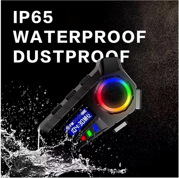 Y30 Helmet Headset Bluetooth Motorcycle Headset Intercom with RGB Radio