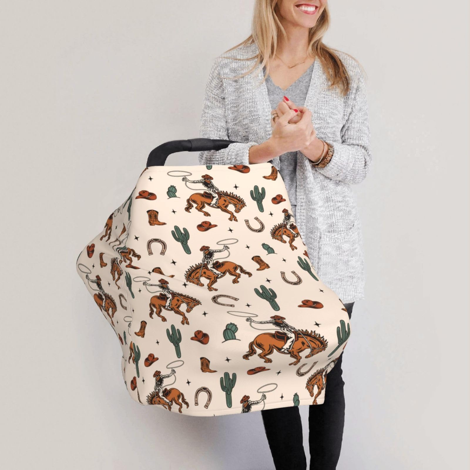 Western Car Seat Covers Baby Multi-Use Car Seat Canopy Carrier Cover, Breathable Breastfeeding Cover Western Baby Stuff Boys & Girls