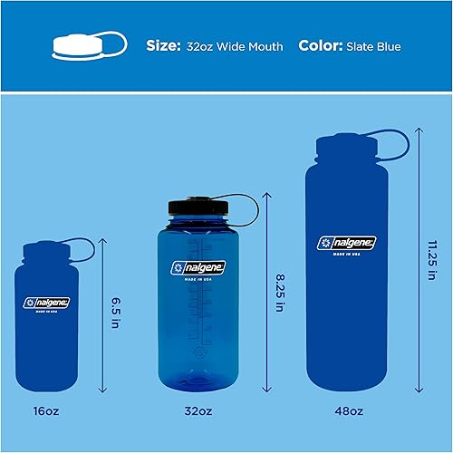 Miniatura 43 de Nalgene Sustain - Botella de agua de Tritan sin bisfenol A hecha con un 50 % de material derivado de restos de plástico, 32 fl oz, boca ancha