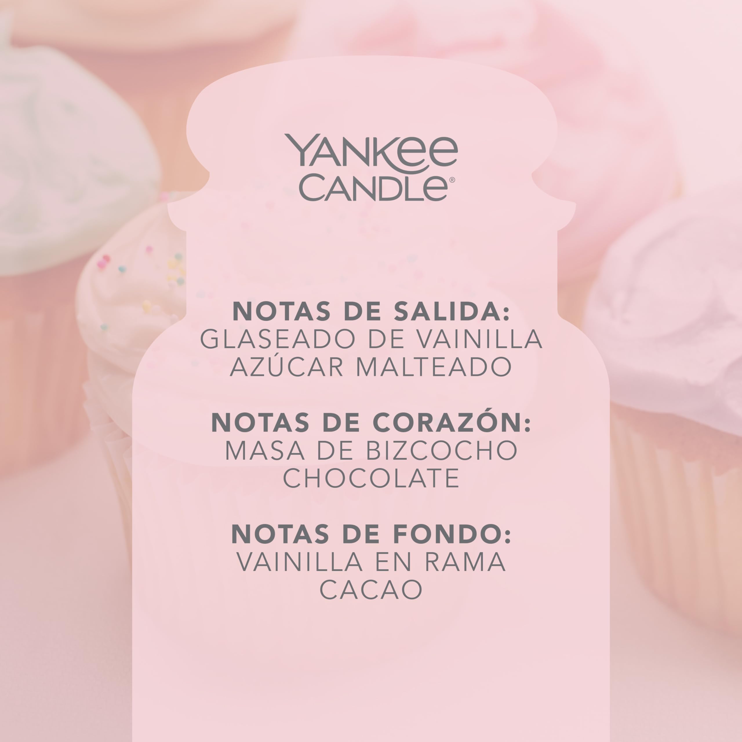 Yankee Candle Vela perfumada | Vanilla Cupcake vela en tarro grande | Velas de larga duración: hasta 150 h | Regalo ideal para mujer