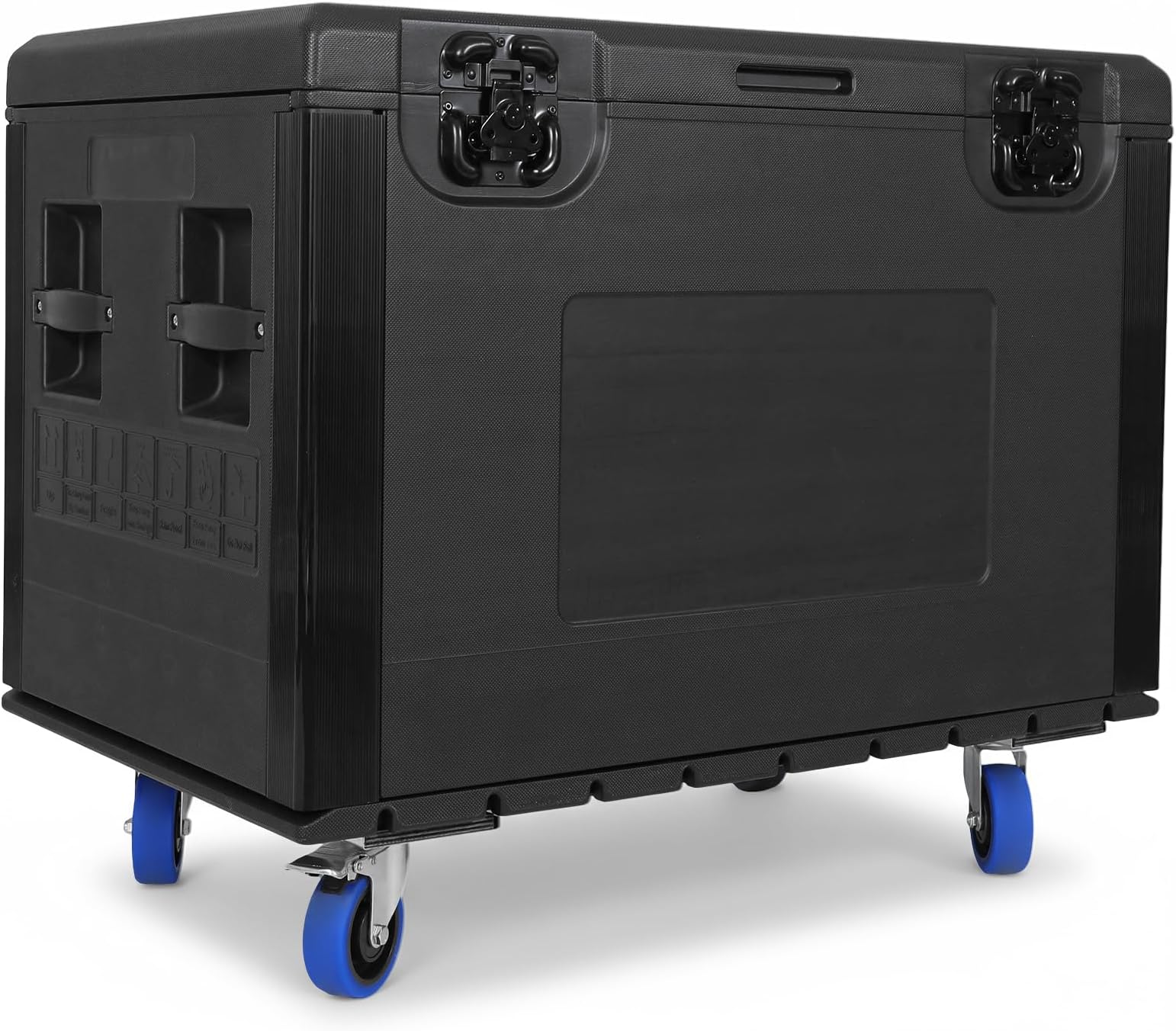 Road Case Rolling Stackable ATA Flight Case with Wheels Waterproof Storage Trunk & Footlocker for Pro Audio, DJ Gear Cable and Equipment Shipping & Storage