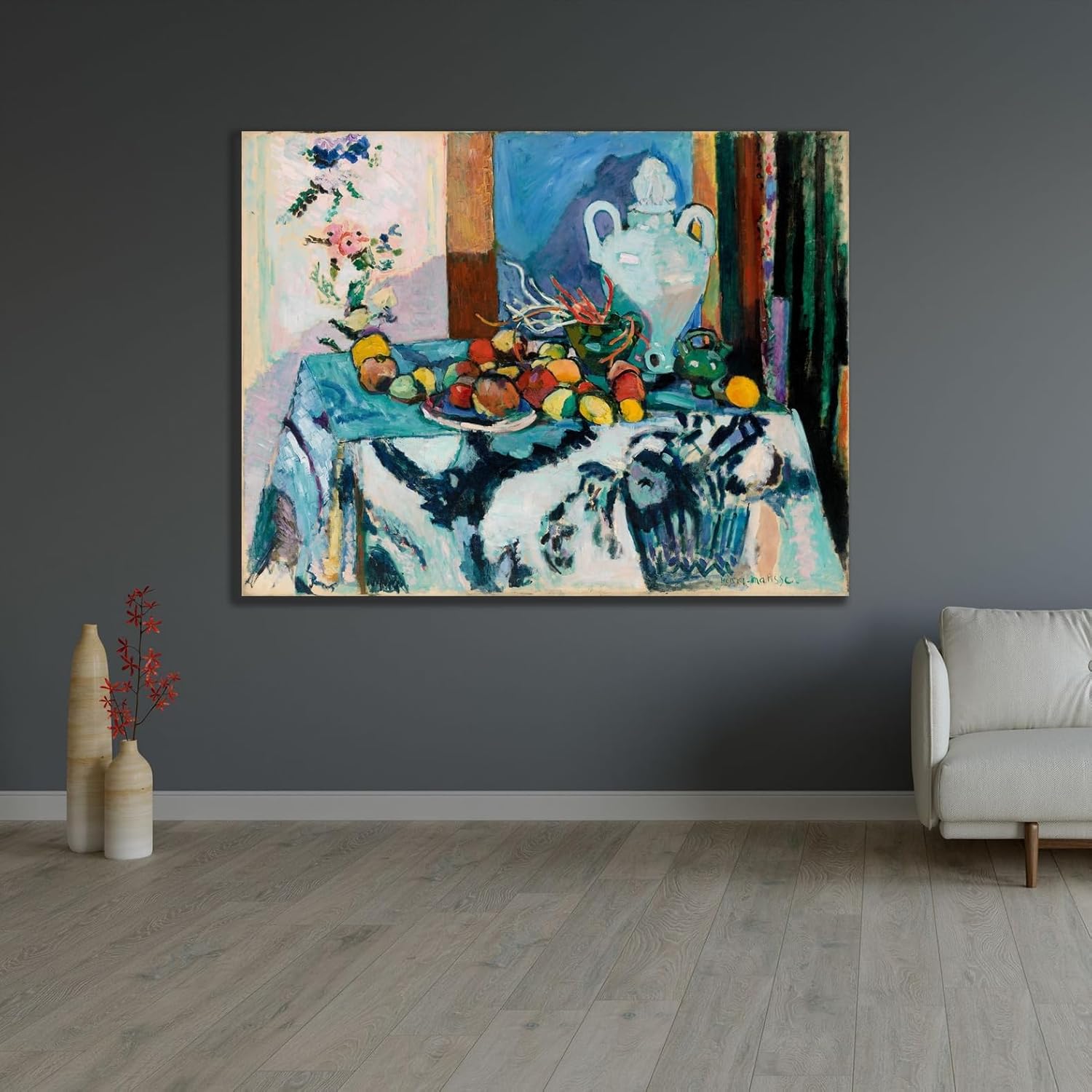 ArtDirect Blue Still Life (Nature morte bleue) (1907) Unframed Art Print Giclee Poster by Henri Matisse - Ready for Framing with Customization Sizes 10x8, 14x11, 20x15, 31x24, 47x36 and 60x46 inches