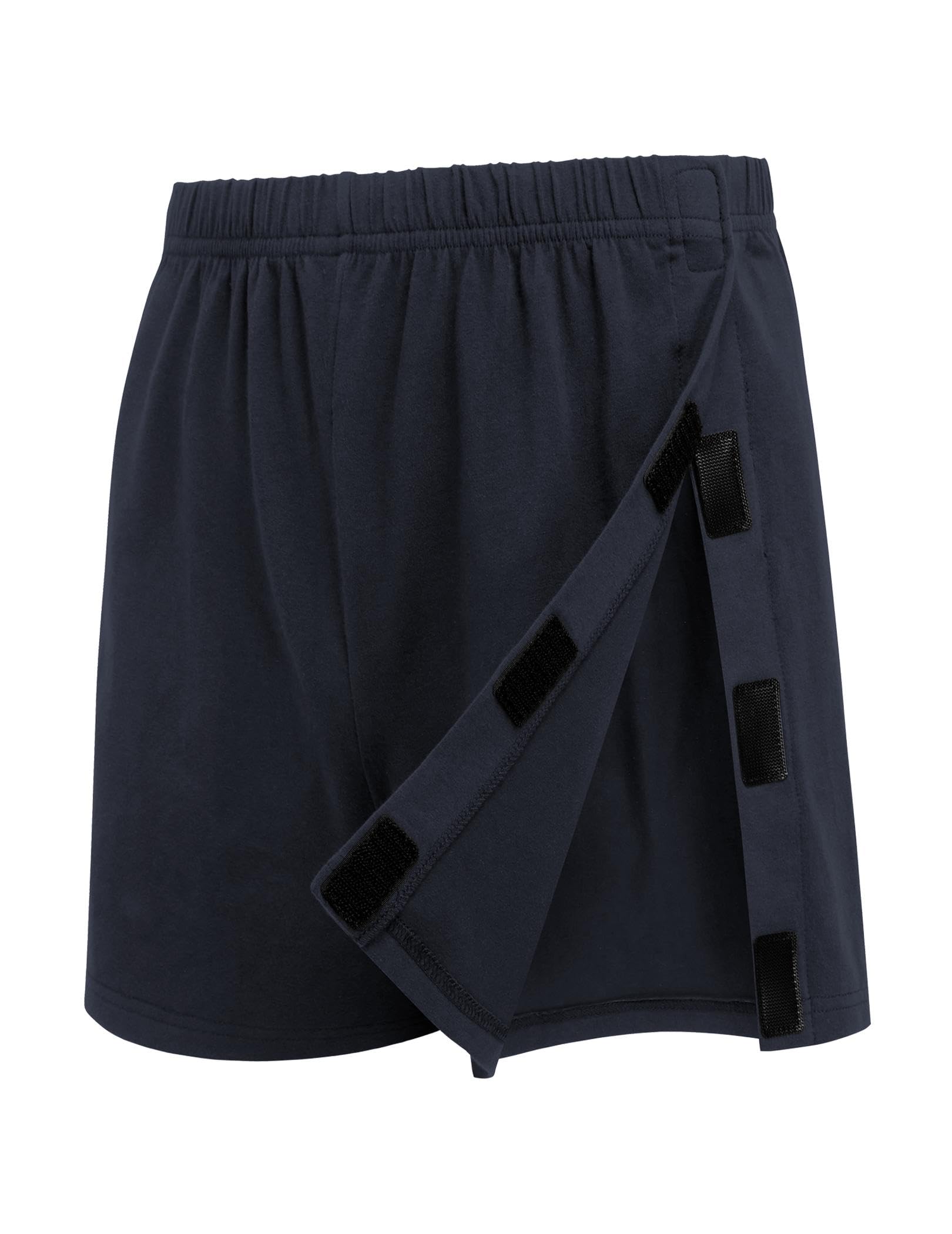 Deyeek Men's Tear Away Post Surgery Cotton Shorts 3-inch