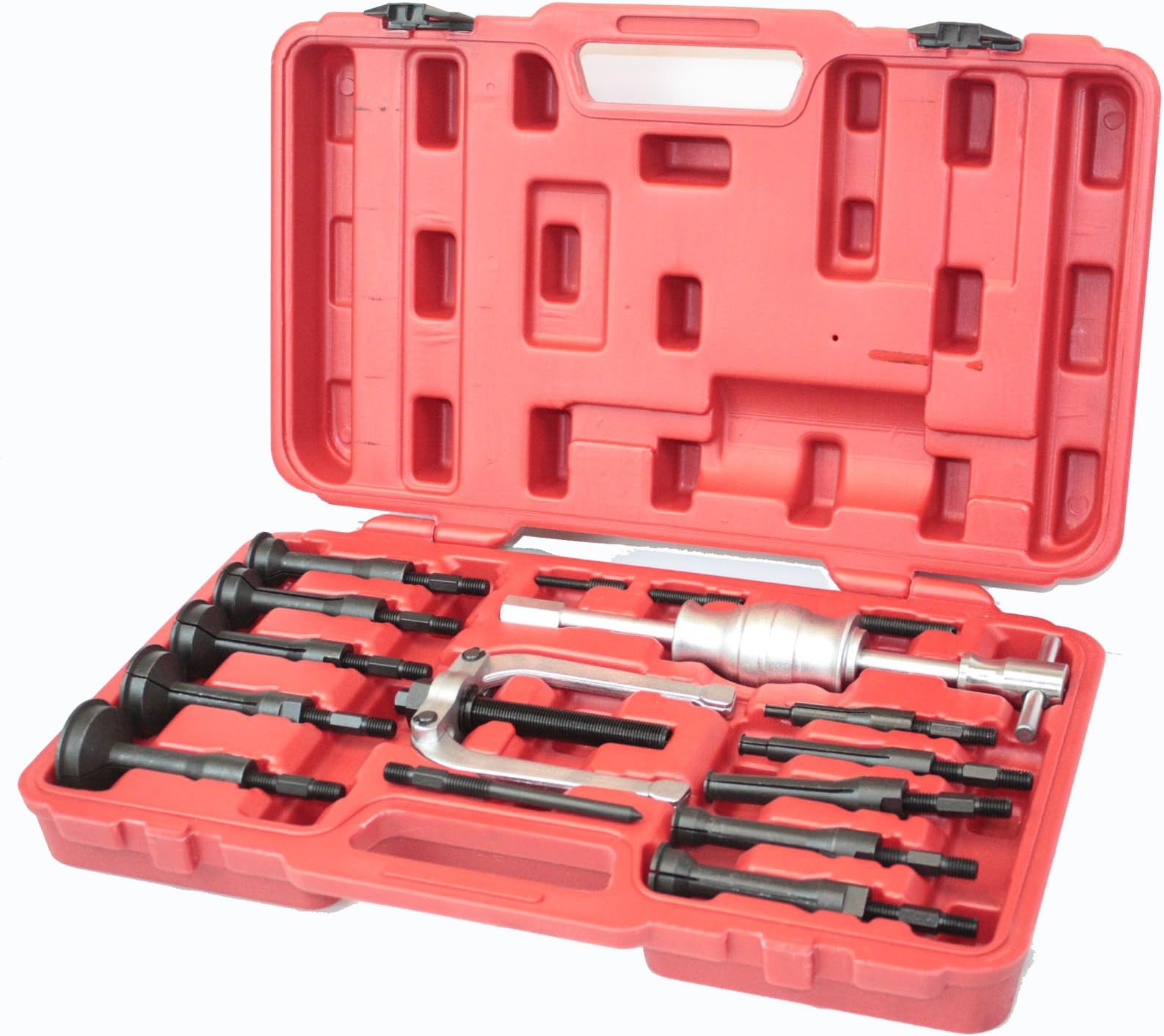 QuestCraft Internal & Extractor 16PC Blind Hole Pilot Bearing Puller Remove W/ Slide Hammer